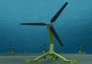 Illustration of projected Hammerfest Strøm 1MW tidal turbine