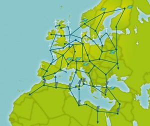 Map showing potential Supergrid connections