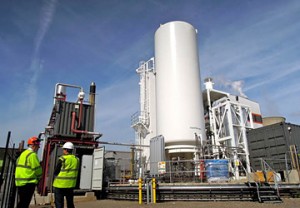 Highview Power Storage's pilot liquid air plant hosted at SSE's (Scottish and Southern Energy) 80MW Biomass plant on the Slough trading estate