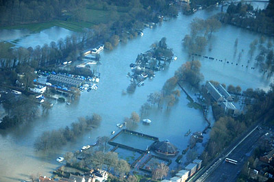 Henley from the air. Photo The Environment Agency