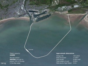 Illustration of possible configuration of tidal lagoon
